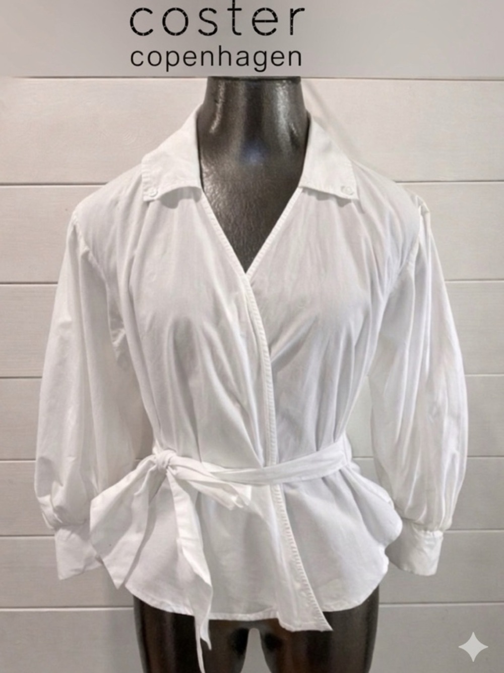 COSTER Copenhagen – Organic Cotton Wrap Blouse 34